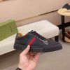 Gucci Ace Black GG Supreme Canvas Trainer with Web
