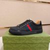 Gucci Ace Black GG Supreme Canvas Trainer with Web