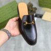 Gucci Black Leather Princetown Slipper