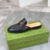 Gucci Black Leather Princetown Slipper