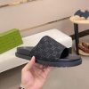 Gucci Black GG Suede Slide Sandal