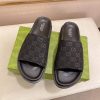 Gucci Black GG Suede Slide Sandal