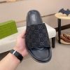 Gucci Black GG Suede Slide Sandal