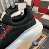 Gucci Black Jumbo GG Canvas Trainer with Web Stripe