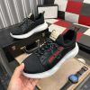 Gucci Black Jumbo GG Canvas Trainer with Web Stripe