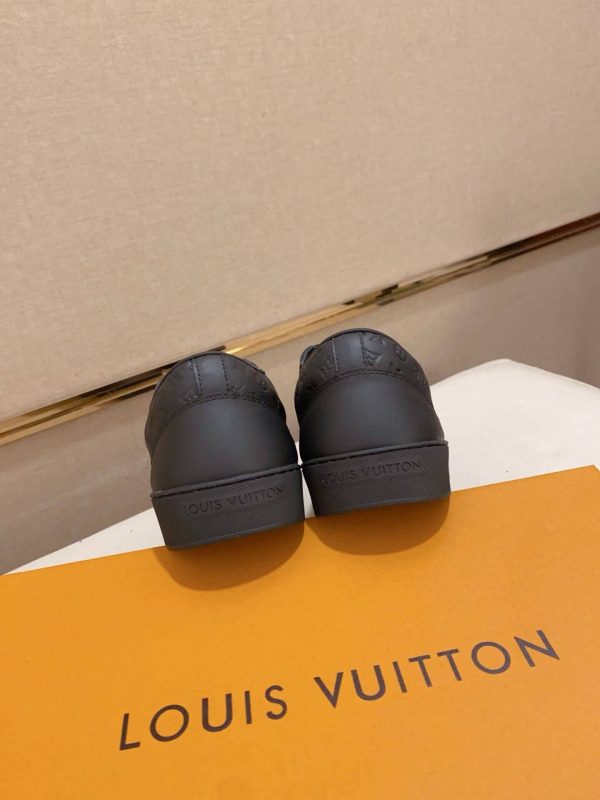 Louis Vuitton Black Embossed Smooth Leather Match Up Sneaker