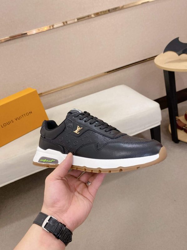 blackLouisVuittonRunAwaysneaker_1 LV Run Away Sneaker in Black Monogram Debossed Leathe