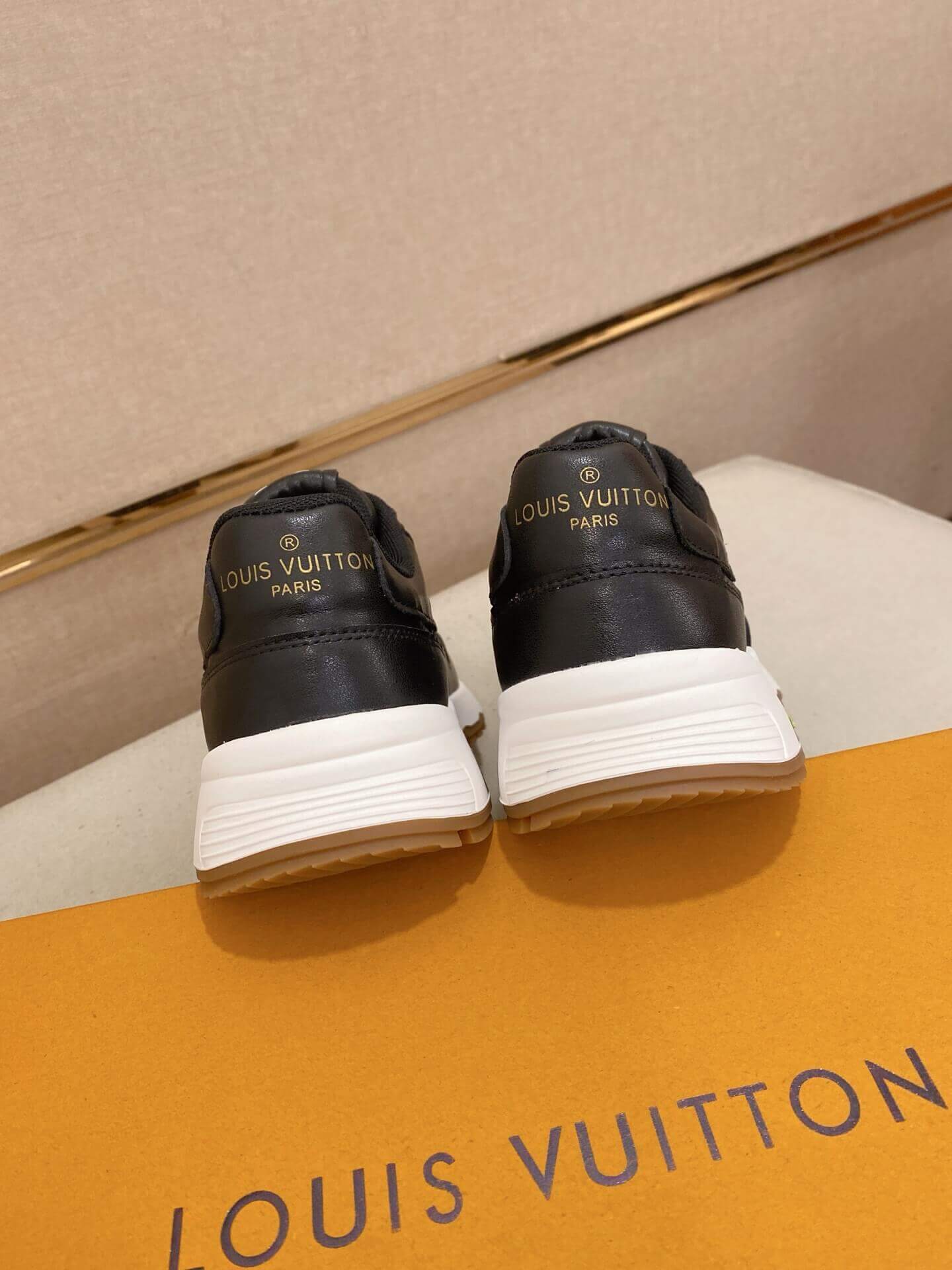 LV Run Away Sneaker in Black Monogram Debossed Leathe 9 LV Run Away Sneaker in Black Monogram Debossed Leathe - Image 9