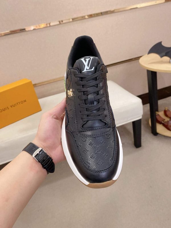 blackLouisVuittonRunAwaysneaker_7 LV Run Away Sneaker in Black Monogram Debossed Leathe