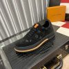 blackLouisVuittonsneakerwiththebrand_smonogrampatternsubtlyembossedonthesideandtoe._2 Louis Vuitton LV Trainer Sneaker in Black Monogram Leather