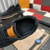 blackLouisVuittonsneakerwiththebrand_smonogrampatternsubtlyembossedonthesideandtoe._4 (1) Louis Vuitton LV Trainer Sneaker in Black Monogram Leather