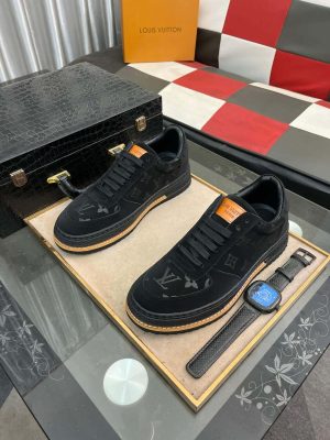 Louis Vuitton LV Trainer Sneaker in Black Monogram Leather