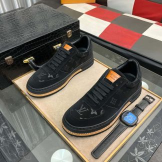 Louis Vuitton LV Trainer Sneaker in Black Monogram Leather