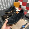 blackLouisVuittonsneakerwiththebrand_smonogrampatternsubtlyembossedonthesideandtoe._7 Louis Vuitton LV Trainer Sneaker in Black Monogram Leather