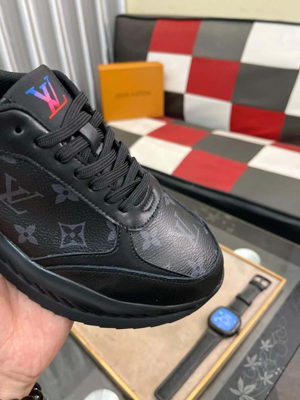 Louis Vuitton Run Away Sneaker in Black Monogram Canvas