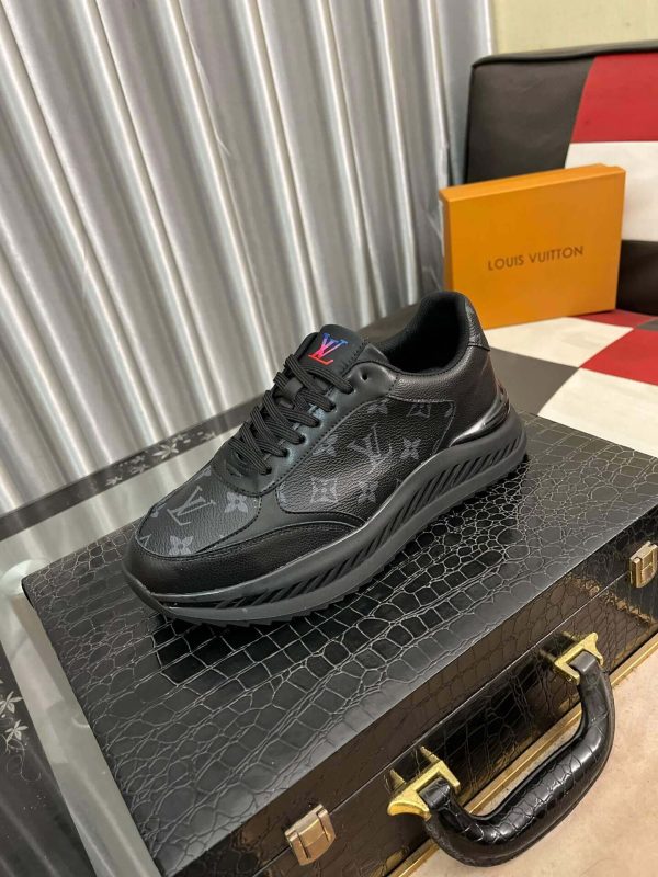 Louis Vuitton Run Away Sneaker in Black Monogram Canvas