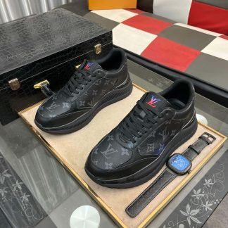 Louis Vuitton Run Away Sneaker in Black Monogram Canvas