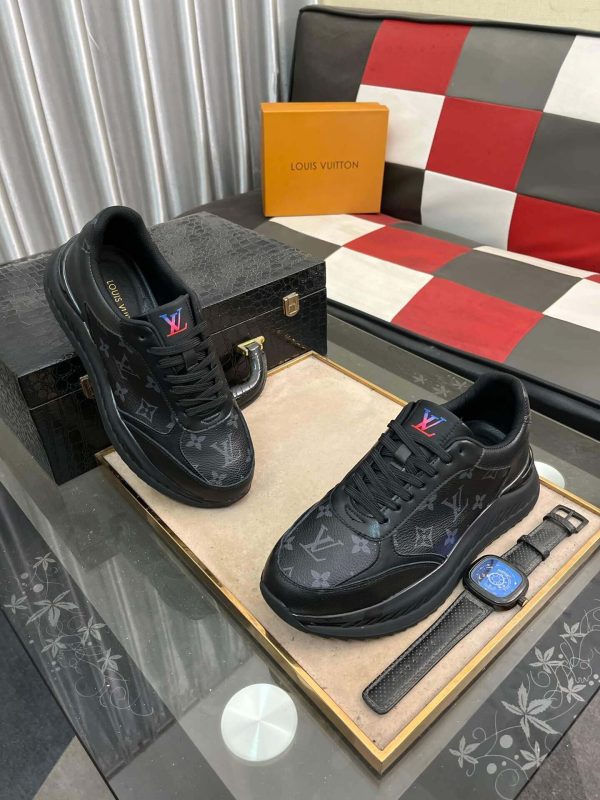 Louis Vuitton Run Away Sneaker in Black Monogram Canvas