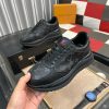 Louis Vuitton Run Away Sneaker in Black Monogram Canvas