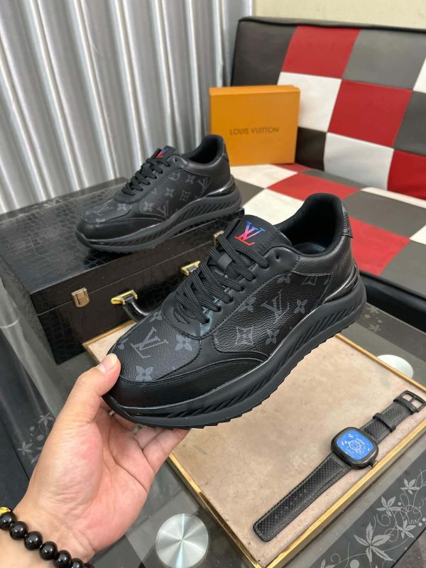 Louis Vuitton Run Away Sneaker in Black Monogram Canvas