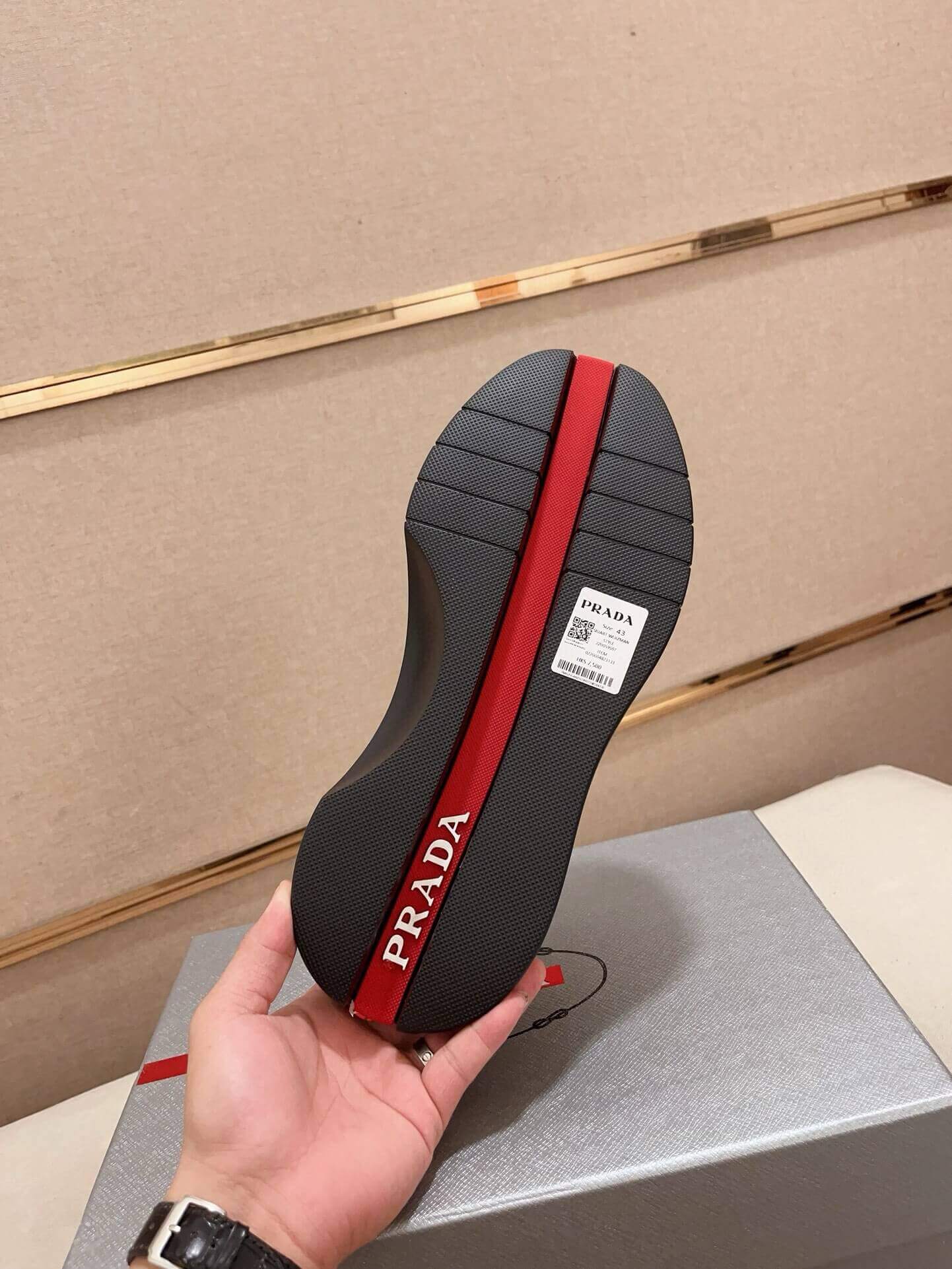 Prada America's Cup Re-Nylon Sneaker in Black 3 Prada America's Cup Re-Nylon Sneaker in Black - Image 3