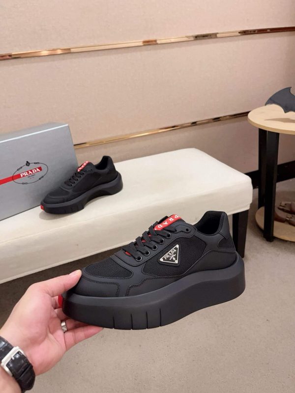 Prada America's Cup Re-Nylon Sneaker in Black