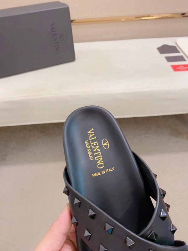 Valentino Garavani Rockstud Sandal in Black Leather