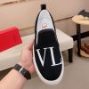 Valentino Garavani VLTN Black Canvas Slip-On Sneakers