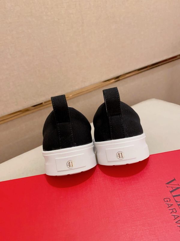 Valentino Garavani VLTN Black Canvas Slip-On Sneakers