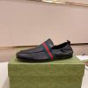 Gucci Men's Black Leather Loafer with Web