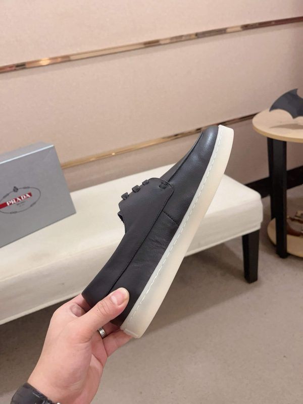 blackleatherloaferbyPrada_6 Prada Black Leather Lace-Up Loafer