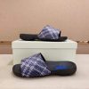 Burberry Purple Check Dive Slides