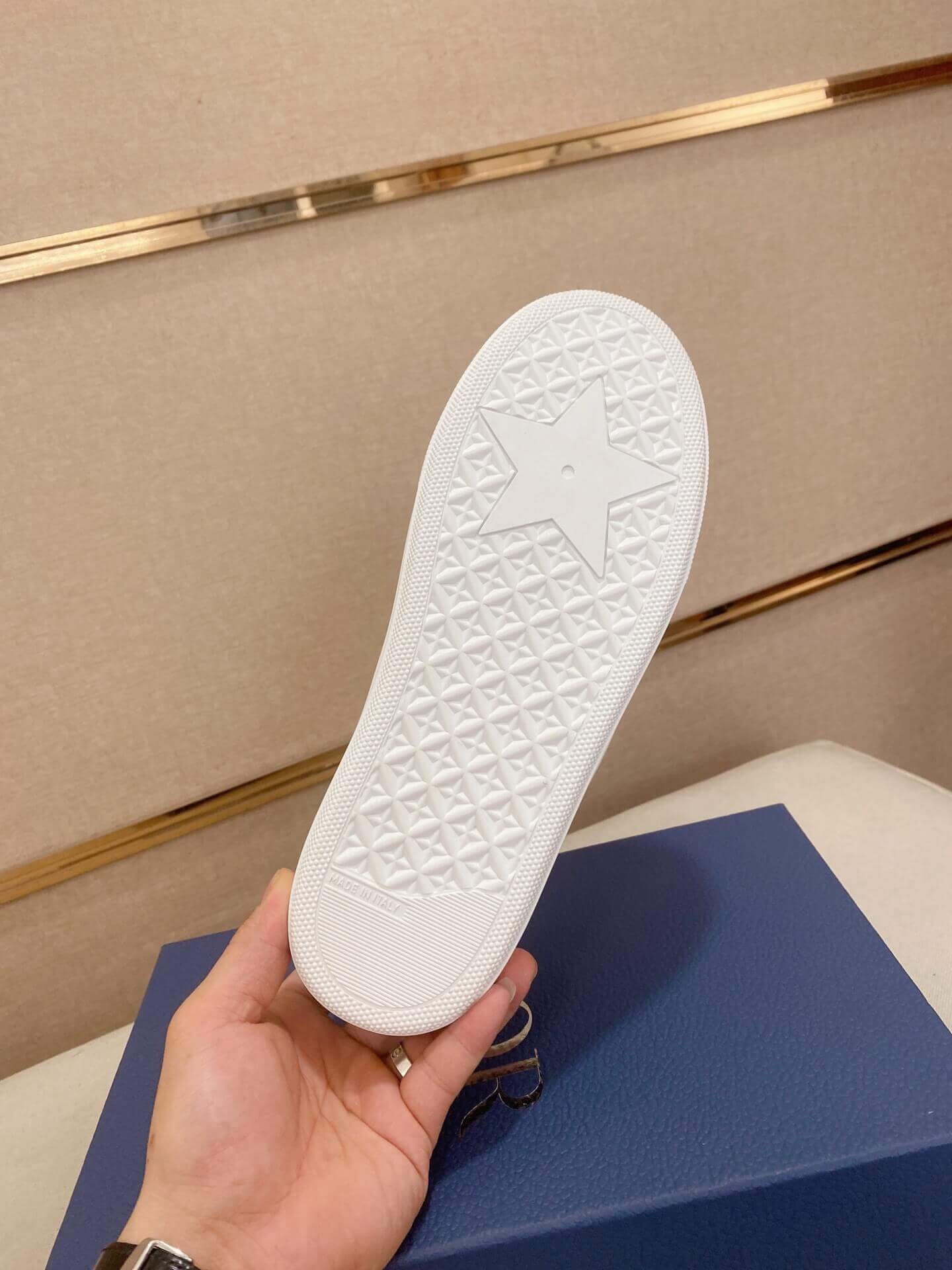 Dior Blue Quilted Cannage Calfskin Slip-On Sneaker 4 Dior Blue Quilted Cannage Calfskin Slip-On Sneaker - Image 4