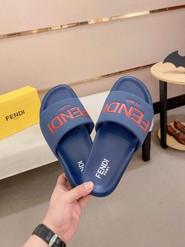 Fendi Roma Slides Blue