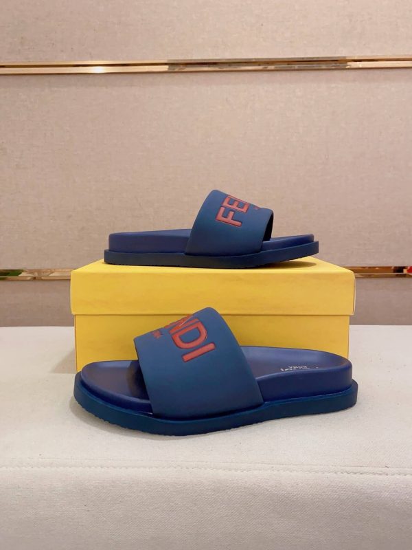 Fendi Roma Slides Blue