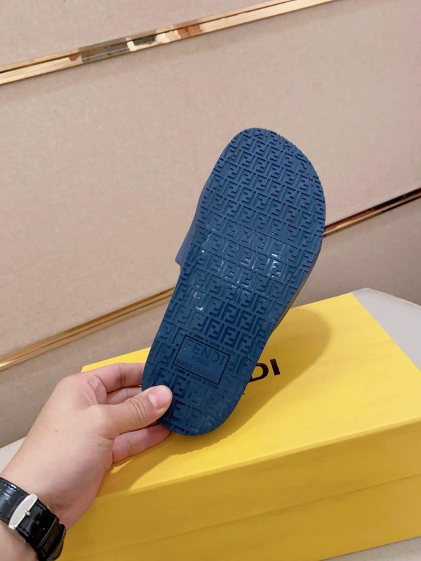 Fendi Roma Slides Blue