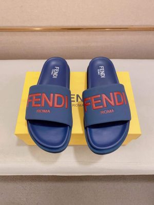 Fendi Roma Slides Blue
