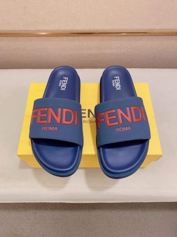 Fendi Roma Slides Blue