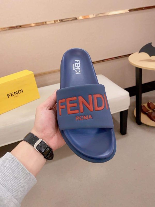 Fendi Roma Slides Blue