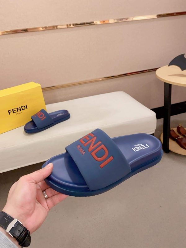 Fendi Roma Slides Blue