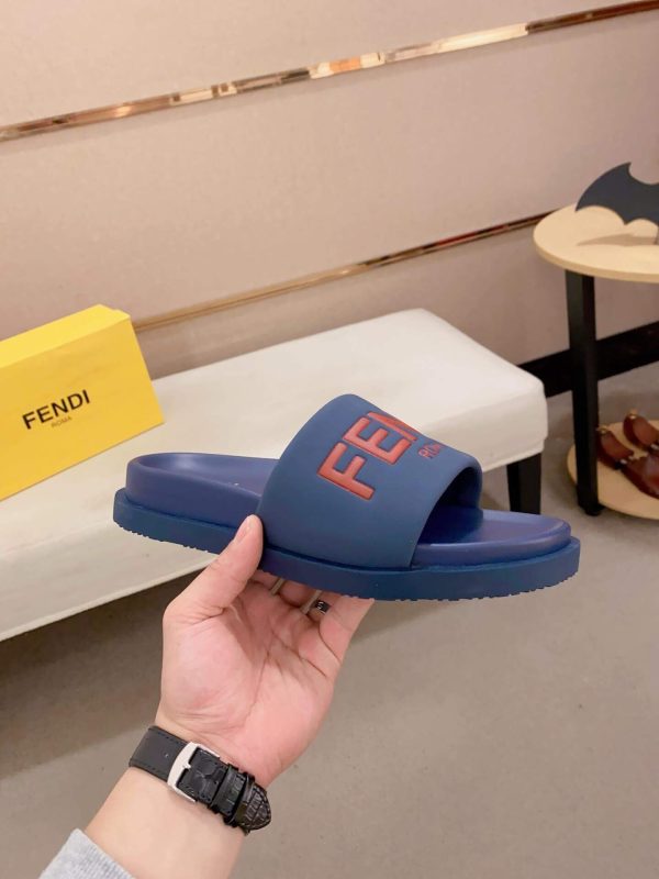 Fendi Roma Slides Blue