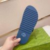 Gucci Blue GG Suede Slide Sandal