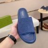 Gucci Blue GG Suede Slide Sandal