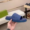 Gucci Blue GG Suede Slide Sandal