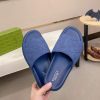 Gucci Blue GG Suede Slide Sandal