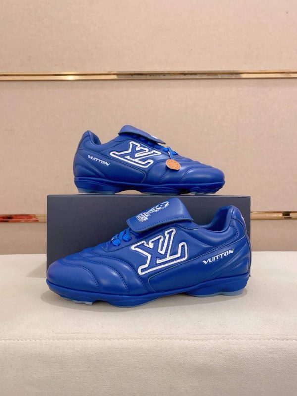 Louis Vuitton LV Blue Footprint Soccer Sneaker