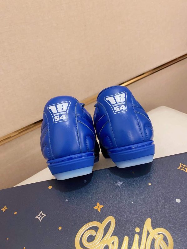 Louis Vuitton LV Blue Footprint Soccer Sneaker