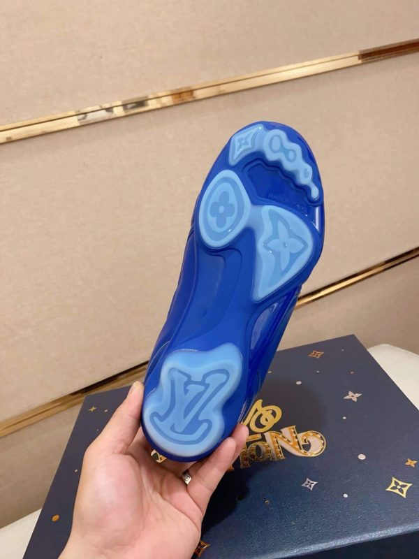 Louis Vuitton LV Blue Footprint Soccer Sneaker
