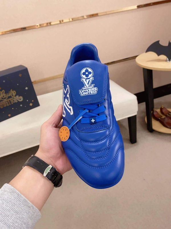 Louis Vuitton LV Blue Footprint Soccer Sneaker