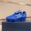 Louis Vuitton LV Blue Footprint Soccer Sneaker